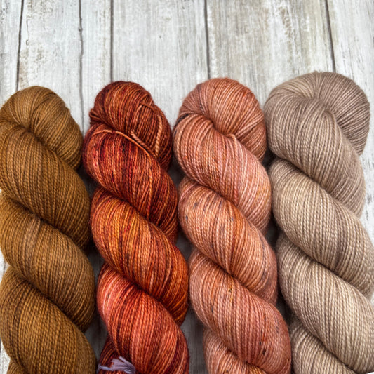 Chestnut, Amber, Copper, Sand Dollar 4 Pack