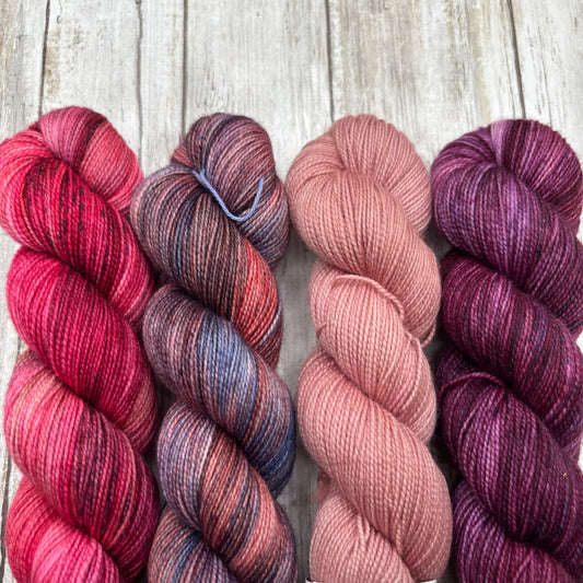 Ballet, Sangria, Plum, Watercolor 4 Pack